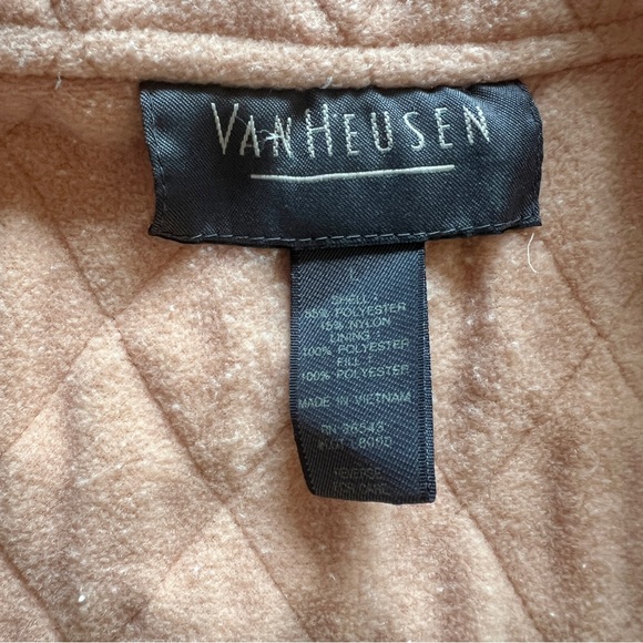 Vintage Van Heusen Fleece Lined Vest in Peachy Tan Sz:L - Picture 10 of 10
